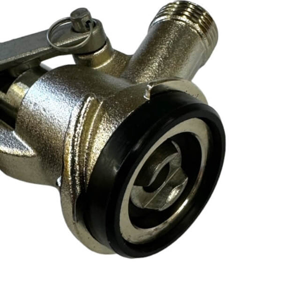 Underside of D type keg coupler