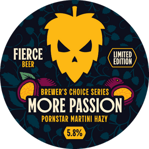 Fierce Beer - More Passion - Pornstar Martini Hazy - 30L Polykeg - The Wine Keg Company Ltd Trading as The Keg Company Ltd