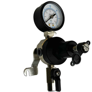 Secondary Gas Regulator with Pressure Gauge for Draught Systems